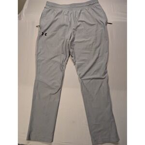 Under Armour Men XL Fitted Gray Fitted Athletic Training Sweatpants Pocket Mesh